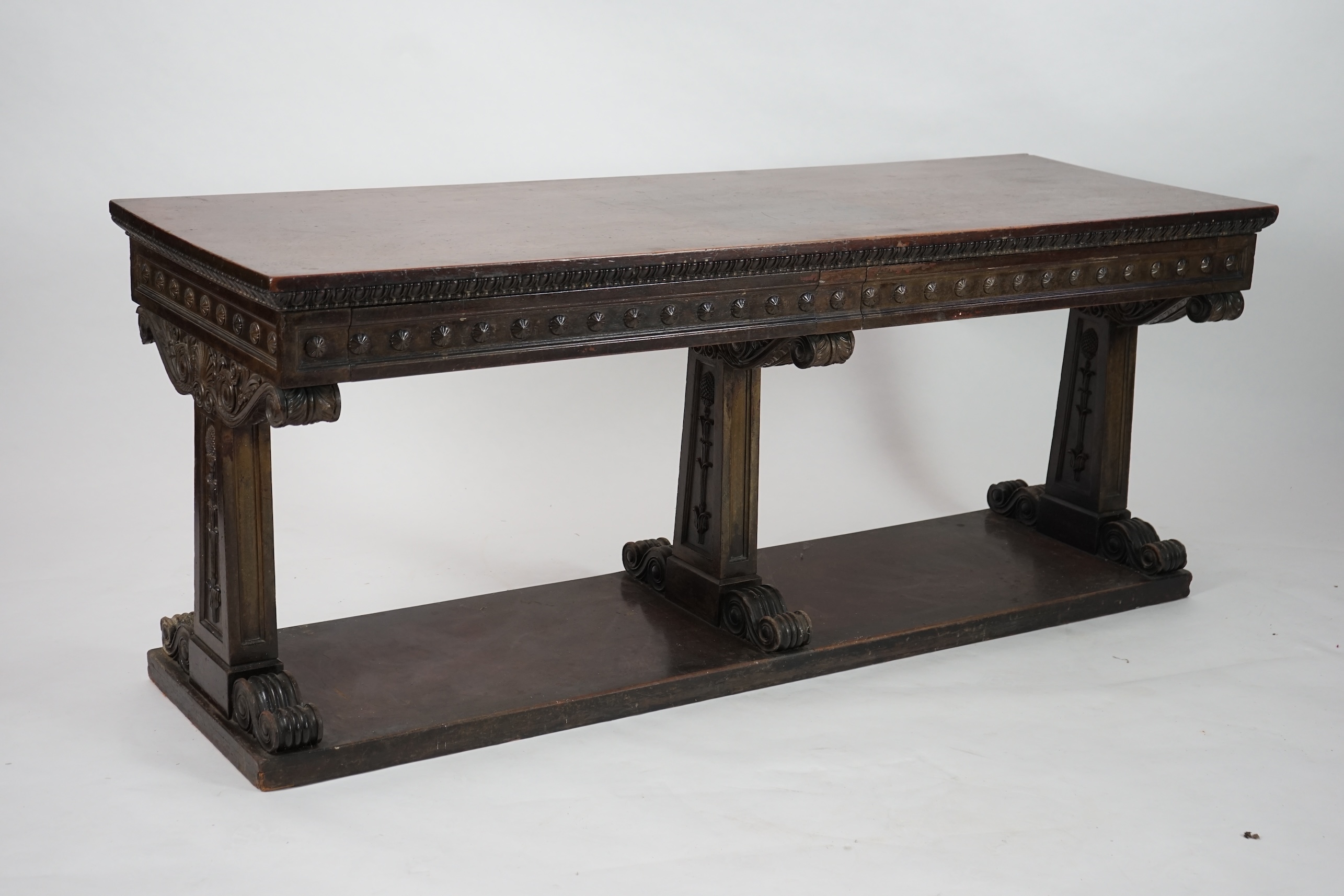 A Victorian Adam revival mahogany centre table